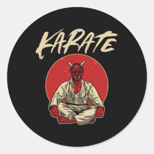 Adesivo Redondo Japonês Oni Demon - Karate Gift