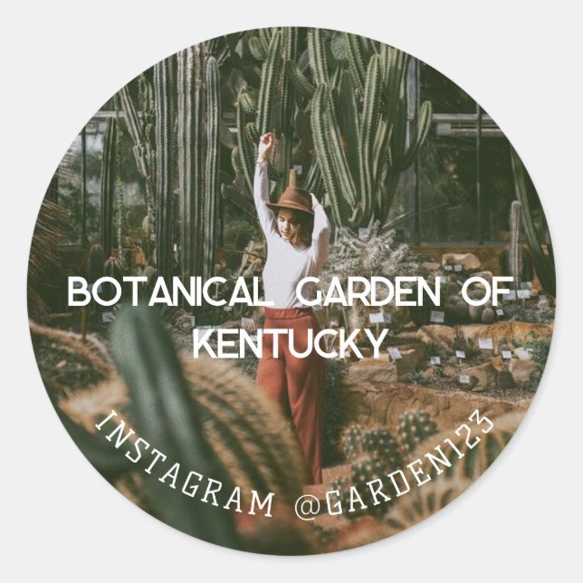 Adesivo Redondo Jardim Botânico (Frente)