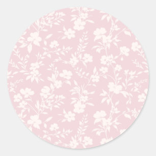 Adesivo Redondo Jardim Botânico Neutro - Rosa Bege