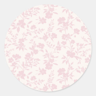Adesivo Redondo Jardim Botânico Rosa Bege - Neutro