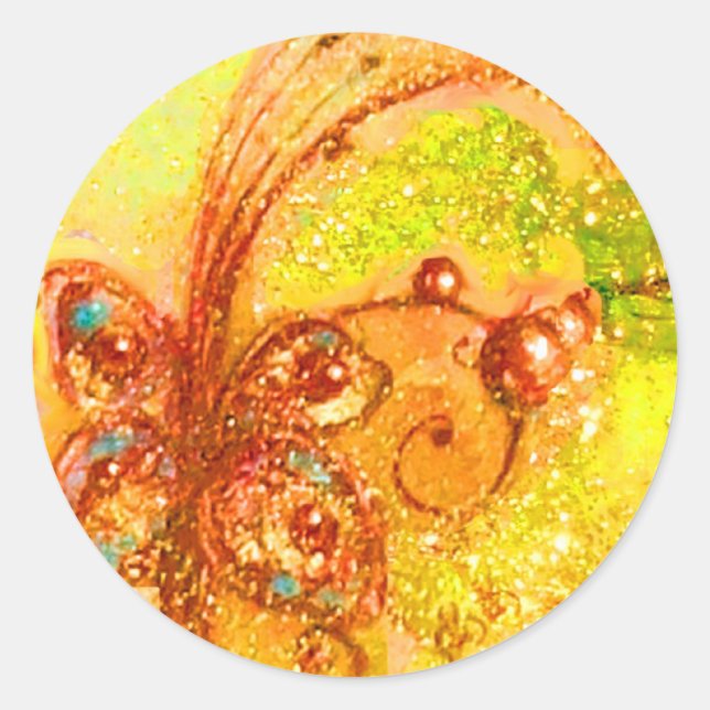 ADESIVO REDONDO JARDIM DA PLANTA DE SOMBRA PERDIDA (Frente)