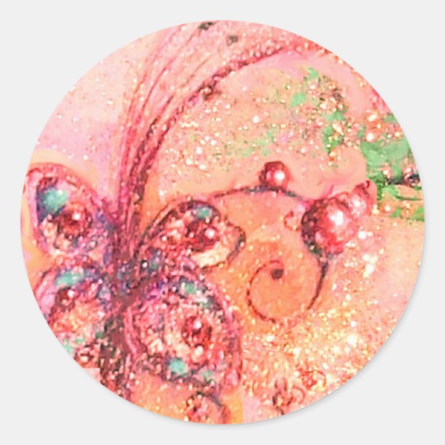 ADESIVO REDONDO JARDIM DA PLANTA DE SOMBRA PERDIDA (Frente)