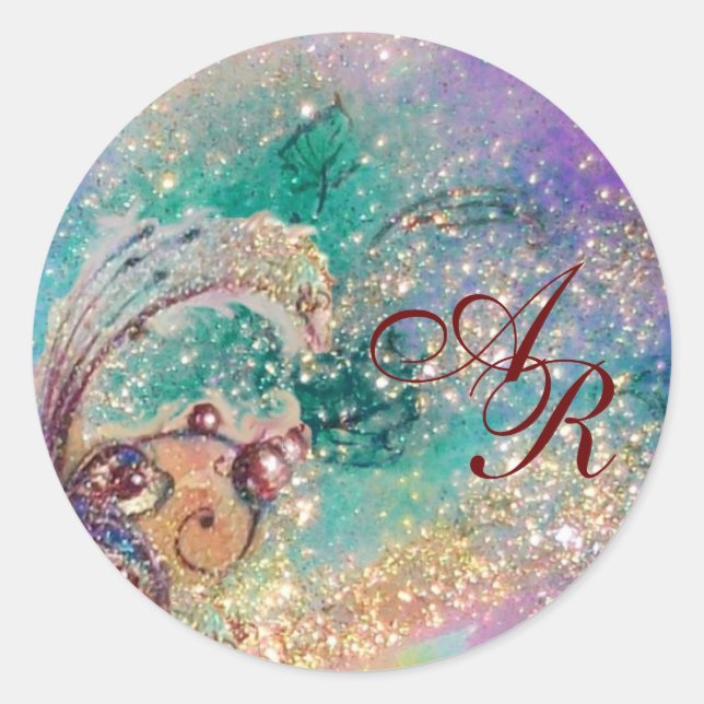 ADESIVO REDONDO JARDIM DAS SOMBRAS PERDIDAS - MONOGRAMA (Frente)