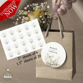 Adesivo Redondo Jardim de Borboleta Encantado