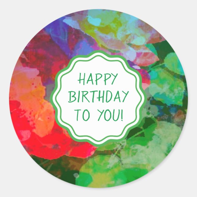 Adesivo Redondo Jardim de Rosa secreto impressionista personalizad (Frente)