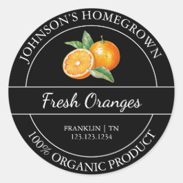 Adesivo Redondo Jardim do Árvore Orgânico Fresco