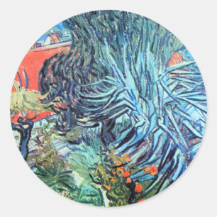 Adesivo Redondo Jardim do Doutor Gachet, Auvers por Vincent van Go