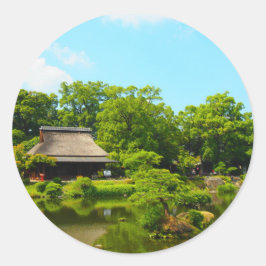 Adesivo Redondo Jardim do Japão