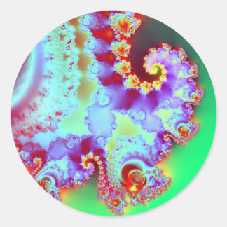 Adesivo Redondo Jardim III de Emma ・ Arte Fractal ・ Goa