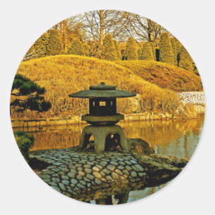 Adesivo Redondo Jardim Japonês