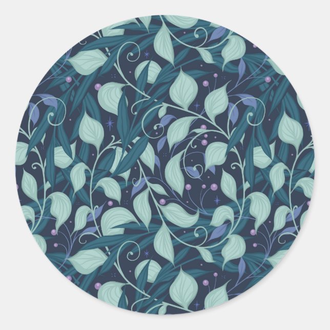 Adesivo Redondo Jardim noturno (Frente)