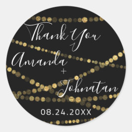 Adesivo Redondo Jardim Rosa Dourado Folha Nome Data Luz Dourada