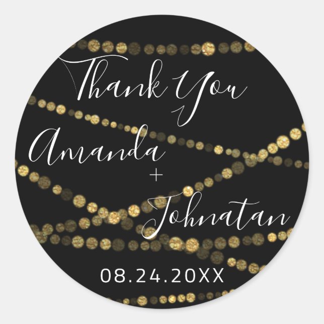 Adesivo Redondo Jardim Rosa Folha Dourada Nome Data Luz Dourada Br (Frente)