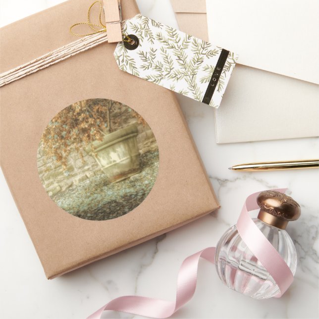 Adesivo Redondo Jardim Russo do Outono (Presentear)