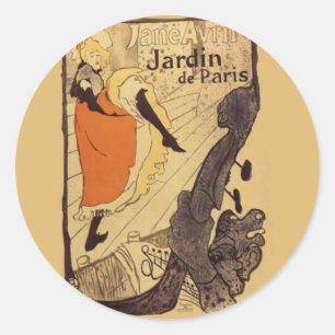 Adesivo Redondo Jardin de Paris - Toulouse-Lautrec