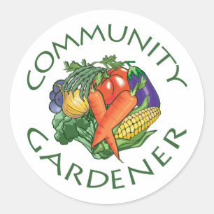Adesivo Redondo Jardinagem Comunitária