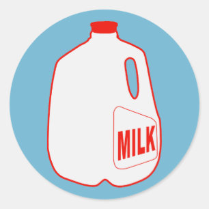 Adesivo Redondo Jarro de leite