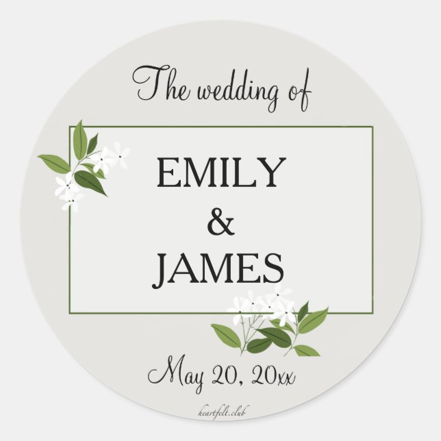 Adesivo Redondo Jasmine Stickers (Frente)