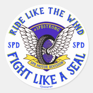 ADESIVO REDONDO JASON SEALS SLIDELL POLÍCIA SPD MOTORBIKE REYERS