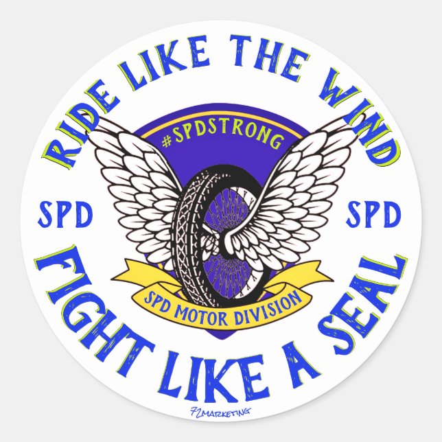 ADESIVO REDONDO JASON SEALS SLIDELL POLÍCIA SPD MOTORBIKE REYERS (Frente)