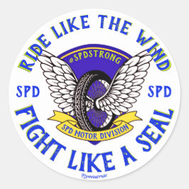 ADESIVO REDONDO JASON SEALS SLIDELL POLÍCIA SPD MOTORBIKE REYERS
