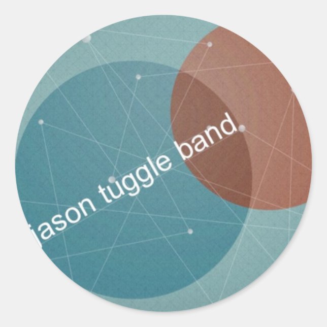 Adesivo Redondo Jason Tuggle Banda pontos Sticker (Frente)