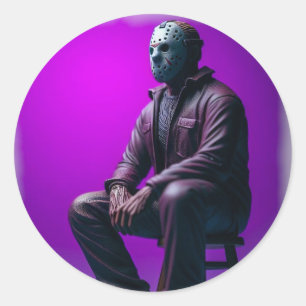 Adesivo Redondo Jason Voorhees