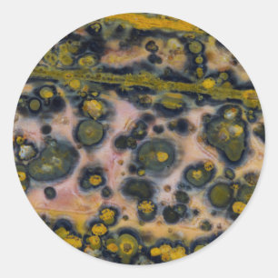 Adesivo Redondo Jasper Oceano com manchas amarelas