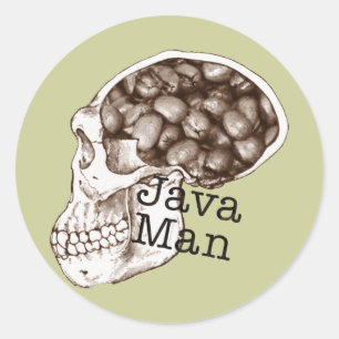Adesivo Redondo Java Bean Man
