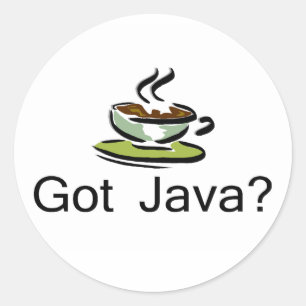 Adesivo Redondo Java obtido