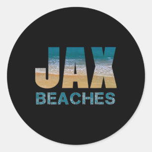 Adesivo Redondo Jax Beaches Home Jacksonville Flórida Sou