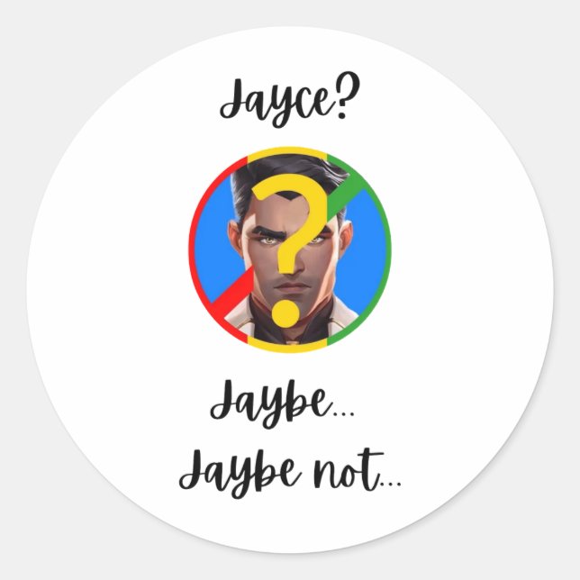 Adesivo Redondo Jaybe, Jaybe não Sticker (Frente)