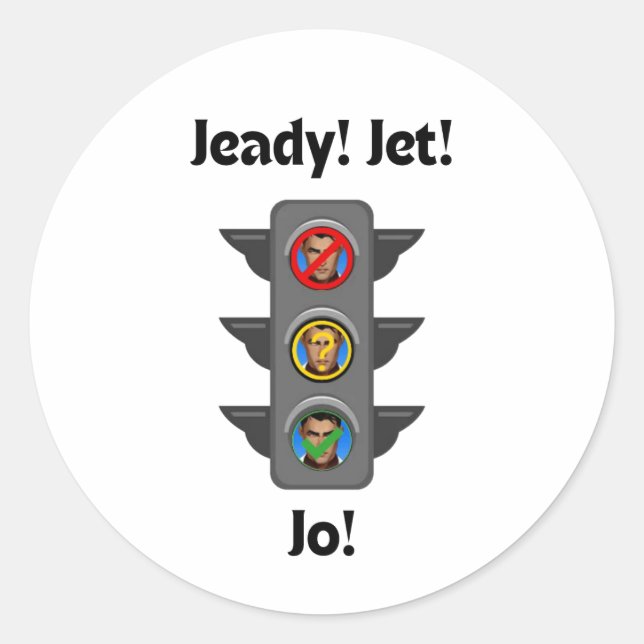 Adesivo Redondo Jayce Stoplight Sticker (Frente)