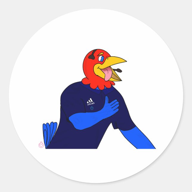 Adesivo Redondo Jayhawk Vamos Lá (Frente)
