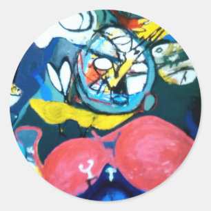Adesivo Redondo Jazz da Primavera Abstrato Jeff Hankamer Artjunkha