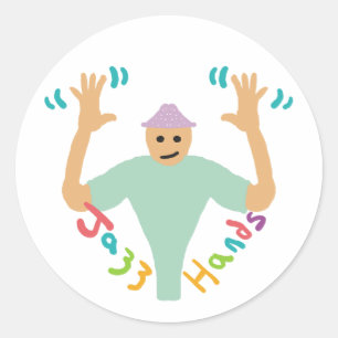 Adesivo Redondo Jazz Hands