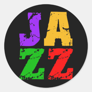 Adesivo Redondo Jazz legal colorido