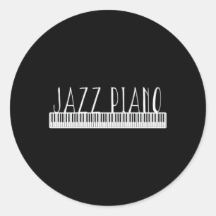 Adesivo Redondo Jazz Piano