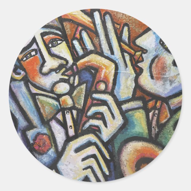 Adesivo Redondo Jazz TIme (Frente)