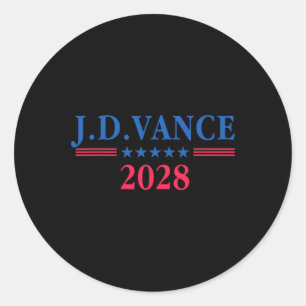 Adesivo Redondo Jd Vance 2028 Presidente Da Campanha Eleitoral Tru