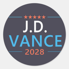 Adesivo Redondo JD Vance 2028 Republicano Patriótico