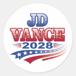Adesivo Redondo JD Vance 2028 (ssol)