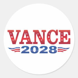 Adesivo Redondo JD Vance Presidente 2028 (bs)