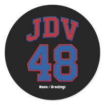JDV 48 Estilo Varsity Retro Monograma Esportivo Vi