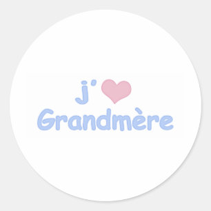 Adesivo Redondo Je "coeur" Grandmère