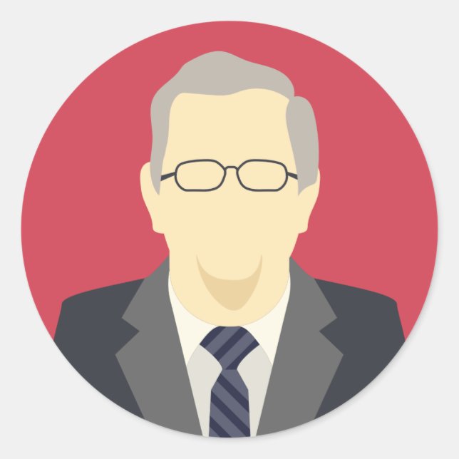 Adesivo Redondo Jeb Bush candidato às eleições presidenciais de 20 (Frente)