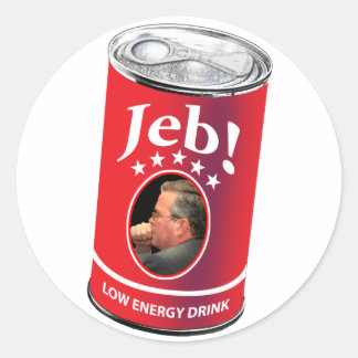 Adesivo Redondo Jeb Bush para Presidente Humor, Baixo Consumo de E