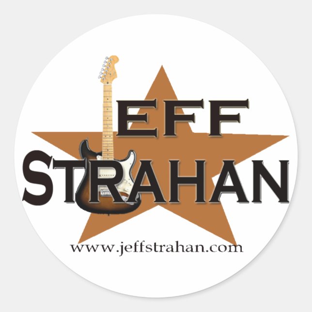 Adesivo Redondo Jeff Strahan Stickers (Frente)