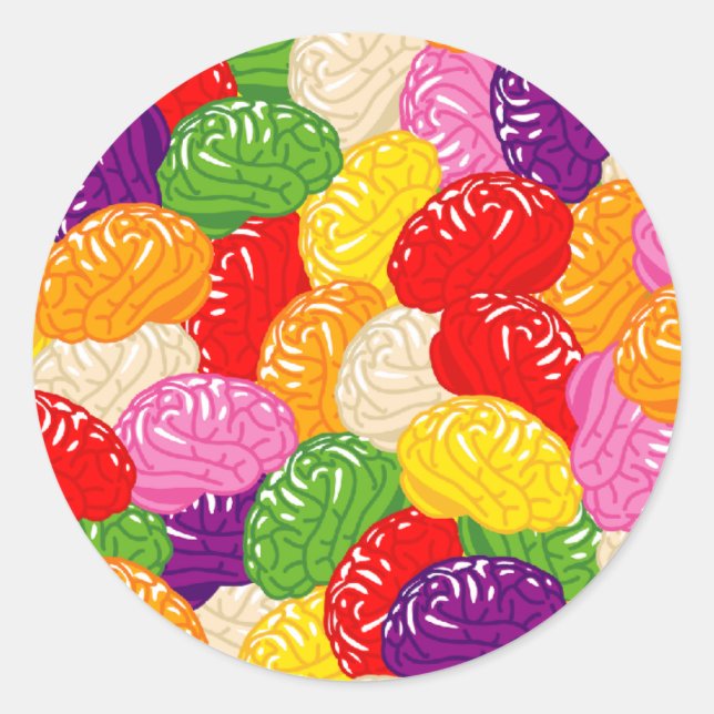 Adesivo Redondo Jelly Brains (Frente)