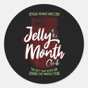 Adesivo Redondo Jelly Do Month Club Divertiu Homens E Mulheres Chr